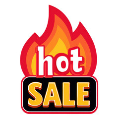 Fototapeta premium Vibrant, flame-shaped design with the words 