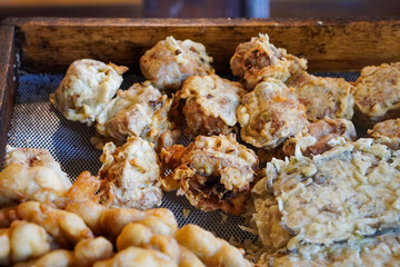 Indonesian Fried Snacks, captured on June 16, 2025. A variety of traditional deep-fried snacks such as tempeh, tofu, and vegetable fritters, commonly enjoyed as street food or side dishes.