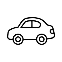 Fototapeta premium Simple Outline of a Toy Car for Educational Materials, Children's Illustrations, Creative Projects, and Fun Learning Resources 