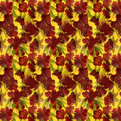 Abstract flower blooming design. Pattern with floral seamless. Grunge textured abstract art vector  with flower and plants in watercolor style.