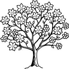 Floral Spring Tree Illustration