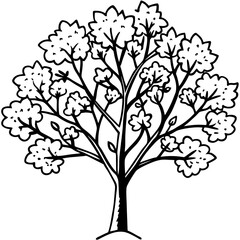 Floral Spring Tree Illustration