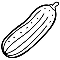 Cucumber line art vector
