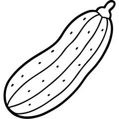 Cucumber line art vector