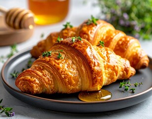 Flaky croissant - Warm, cozy, and peaceful everyday 

