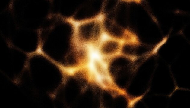 interstellar plasma network glowing in deep space with fiery nebula strands and golden cosmic filaments, ideal for sci-fi web design, abstract print, or tech branding

