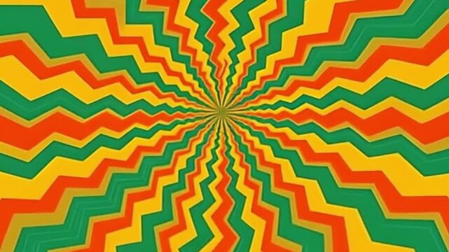 Vibrant seamless retro vector animation background with zigzag waves and psychedelic movement

