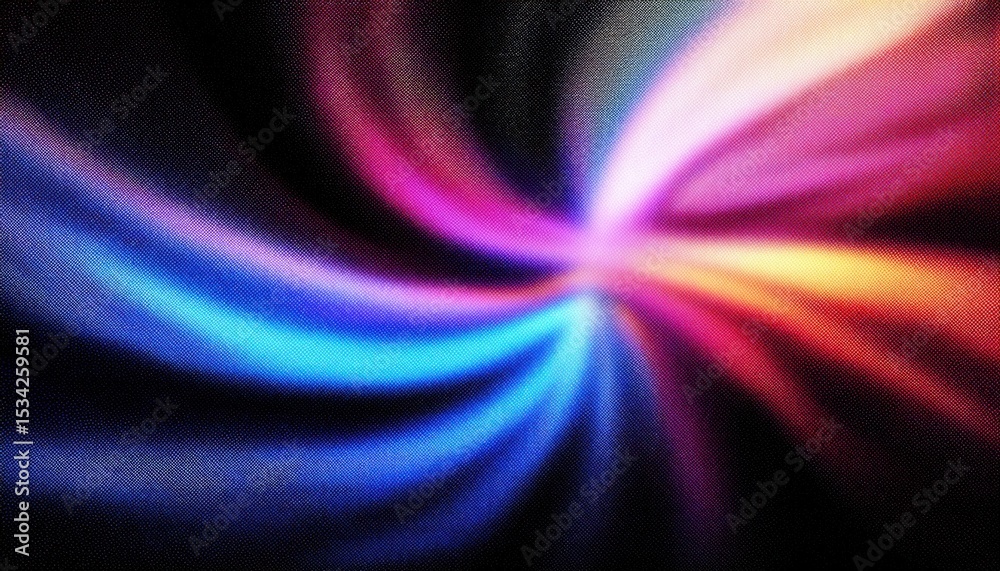 Poster vibrant neon color wave on black background for modern web design, abstract print, or digital brandi