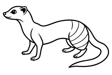 Meerkat in Motion – Minimal Line Art