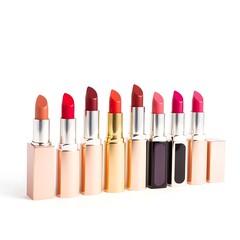 Obraz premium Set of lipsticks isolated on white background