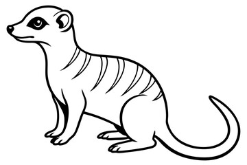 Meerkat in Motion – Minimal Line Art