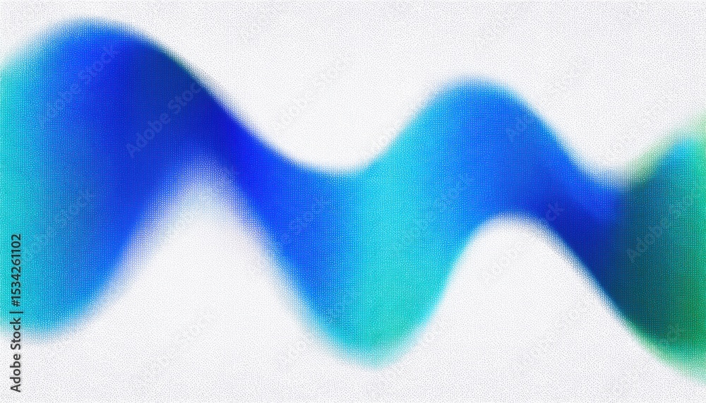 Poster abstract blue green wave gradient blur on white background for modern web design, digital branding, 