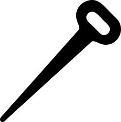 Darning needle silhouette icon

