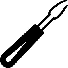 Seam ripper silhouette icon

