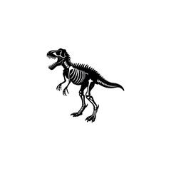 Dinosaur Skull Silhouette Vector Prehistoric Fossil Clipart Collection