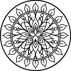 Intricate Mandala Tree Vector Design