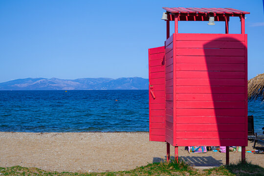 Nea Makri beach and sea Athens Greece