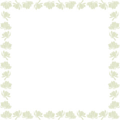 Bright magnolia flower frame. Flourish blossom elements graphic template. Cute magnolia flower