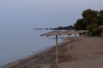 Nea Makri beach and sea Athens Greece
