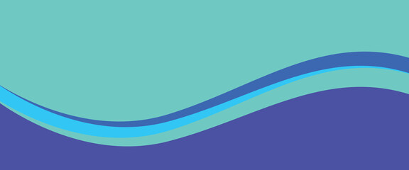 Abstract White and Green wave wide background banner