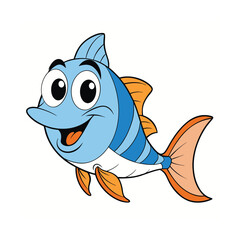 Fototapeta premium cartoon fish vector illustration