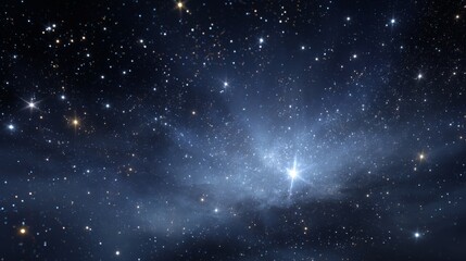 Obraz premium Blue and Dark Nebula in the Vast Cosmos