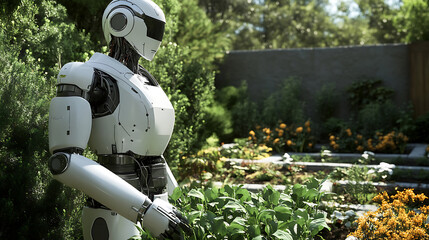 Robot Tending to Plants in a Garden