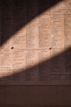 Australian Memorial wall at the Menin Gate