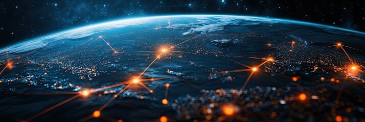 Global network connections from space