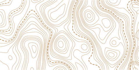 Abstract seamless pattern with lines and stylized height of the topographic contour in lines and topo graphic map design. Topology, Cartography or terrain path concept