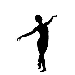 Illustration of character doing exercise, fitness, exercise, activity, black and white for laser cutting, template for wood, metal, paper decorative panel. 