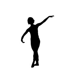 Illustration of character doing exercise, fitness, exercise, activity, black and white for laser cutting, template for wood, metal, paper decorative panel. 