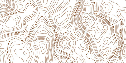 
Abstract topo contour map on white background, Topographic map, Topographic contour lines map seamless pattern. Geographic mountain relief diagram line wave carve pattern.