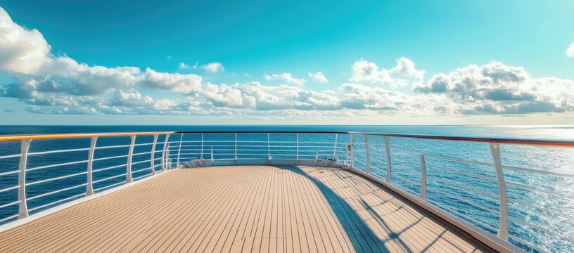 Ocean view from a cruise ship deck