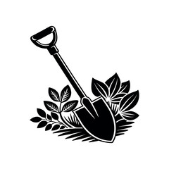 Garden Equipment Black Silhouettes  Farming Tools and Yard Work Icons Design