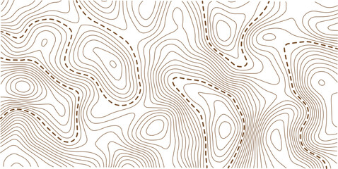 
Abstract topo contour map on white background, Topographic map, Topographic contour lines map seamless pattern. Geographic mountain relief diagram line wave carve pattern.