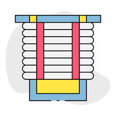 Curtens 13 single icon vector illustration