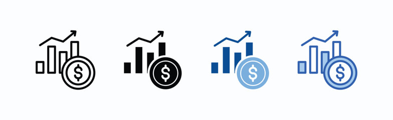 Capital icon sheet multiple style collection isolated vector