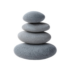 Fototapeta premium Smooth Round Stones Stacked in a Tranquil Arrangement for Visual Peace and Serenity in Design Transparent background or png