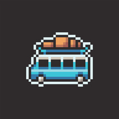 this is travel icon in pixel art with colorful color and black background ,this item good for presentations,stickers, icons, t shirt design,game asset,logo and your project.