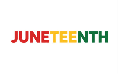 Clean Tricolor Juneteenth – Block Sans Style