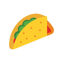 quesadilla delicious fast food item color vector illustration on white background
