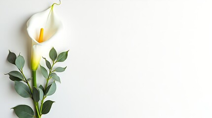 Minimal ivory canvas background with floral accents on the left, soft shadows, and a clean center for text or branding.