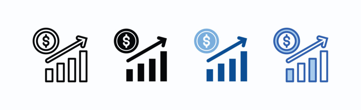 Profitable icon sheet multiple style collection isolated vector