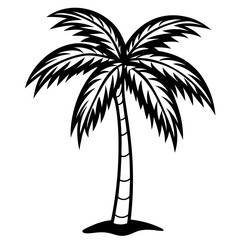Sunset Palm Vector