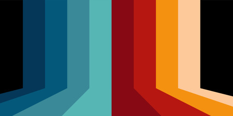 Vintage Striped Backgrounds, Posters, Banner Samples, Retro Colors from the 1970s 1900s, 70s, 80s, 90s. retro vintage 70s style stripes background poster lines.