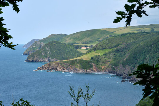 Lee Bay and the North Devon Coast from Crock Point on the path between Lynmouth and Combe Martin, South West Coast Path, North Devon
