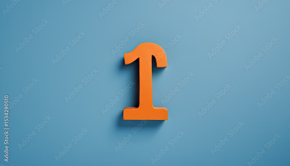 Fototapete isolated 3d numbers for compositions number 1 4