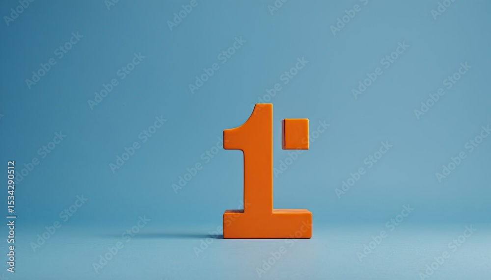 Fototapete isolated 3d numbers for compositions number 1 3