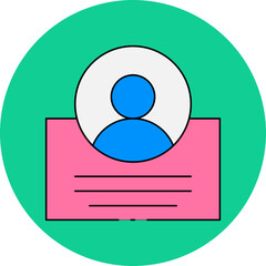 Profile single icon vector illustration
